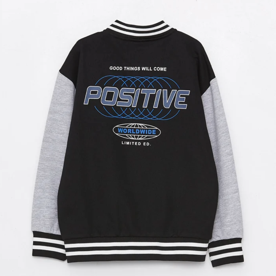 LCW Thick Positive Black Baseball Jacket 